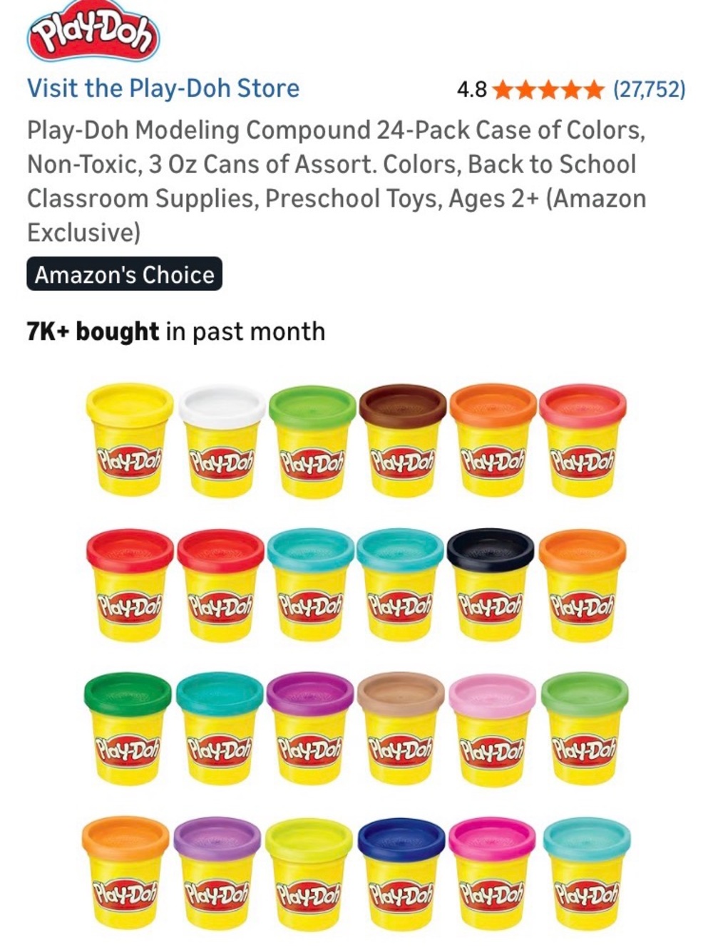 24‑Pack Play-Doh Modeling Compound — Multicolor, NEW!